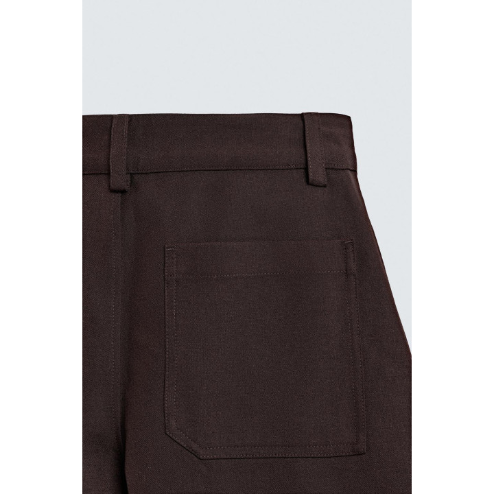 Брюки с завышенной талией и манжетами на резинке