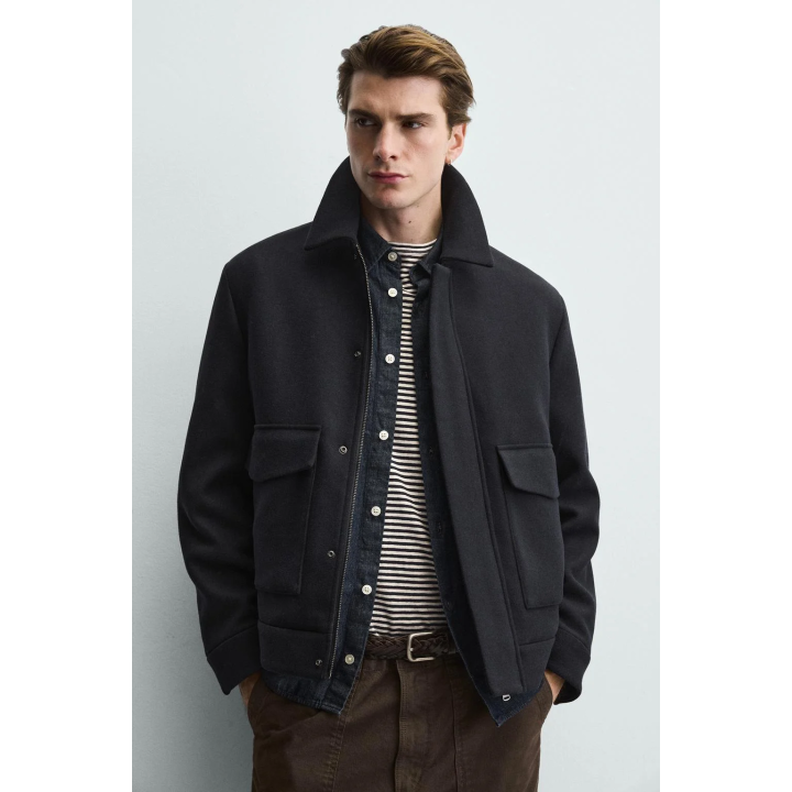 КУРТКА СО СЪЕМНЫМ ТРИКОТАЖНЫМ ВОРОТНИКОМ