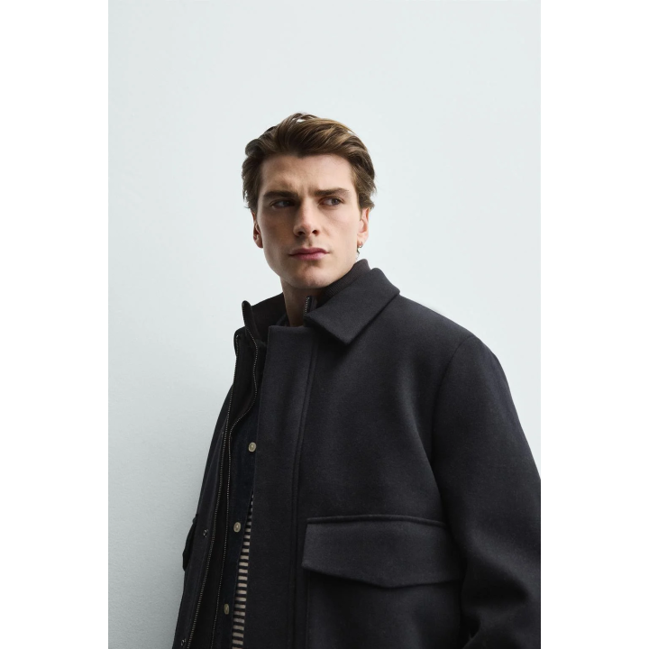 КУРТКА СО СЪЕМНЫМ ТРИКОТАЖНЫМ ВОРОТНИКОМ