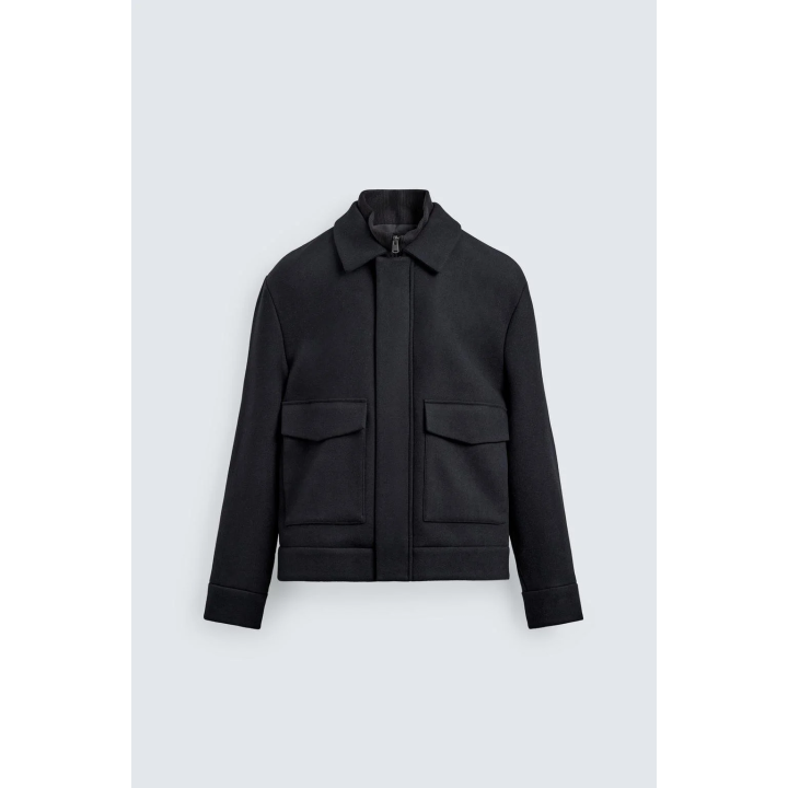 КУРТКА СО СЪЕМНЫМ ТРИКОТАЖНЫМ ВОРОТНИКОМ