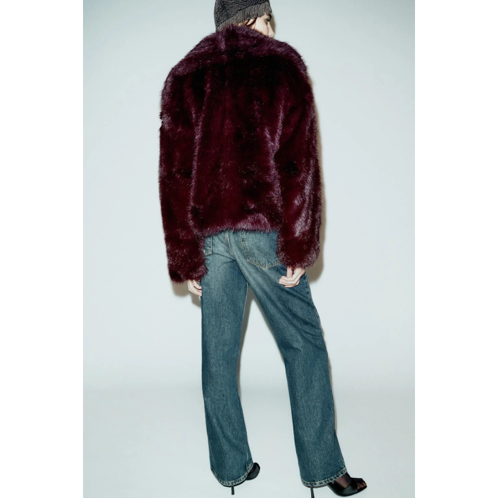 КУРТКА ИЗ ИСКУССТВЕННОГО МЕХА С ЗАСТЕЖКАМИ-ТОГГЛ