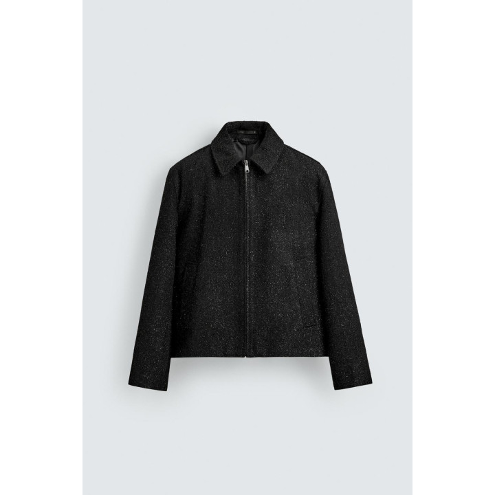 УКОРОЧЕННАЯ КУРТКА БЛЕСТЯЩАЯ ТЕКСТУРИРОВАННАЯ