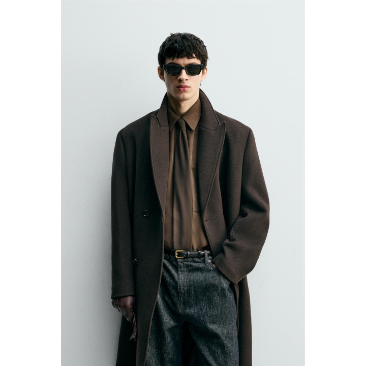 ДВУБОРТНОЕ ПАЛЬТО ИЗ ШЕРСТИ