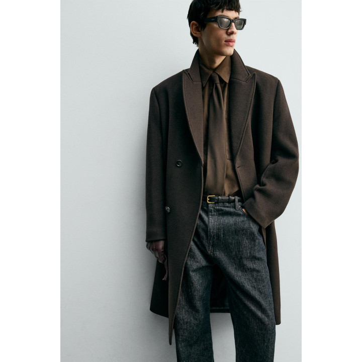 ДВУБОРТНОЕ ПАЛЬТО ИЗ ШЕРСТИ