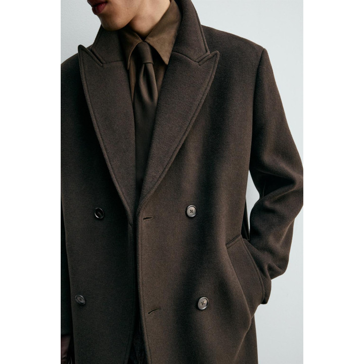 ДВУБОРТНОЕ ПАЛЬТО ИЗ ШЕРСТИ