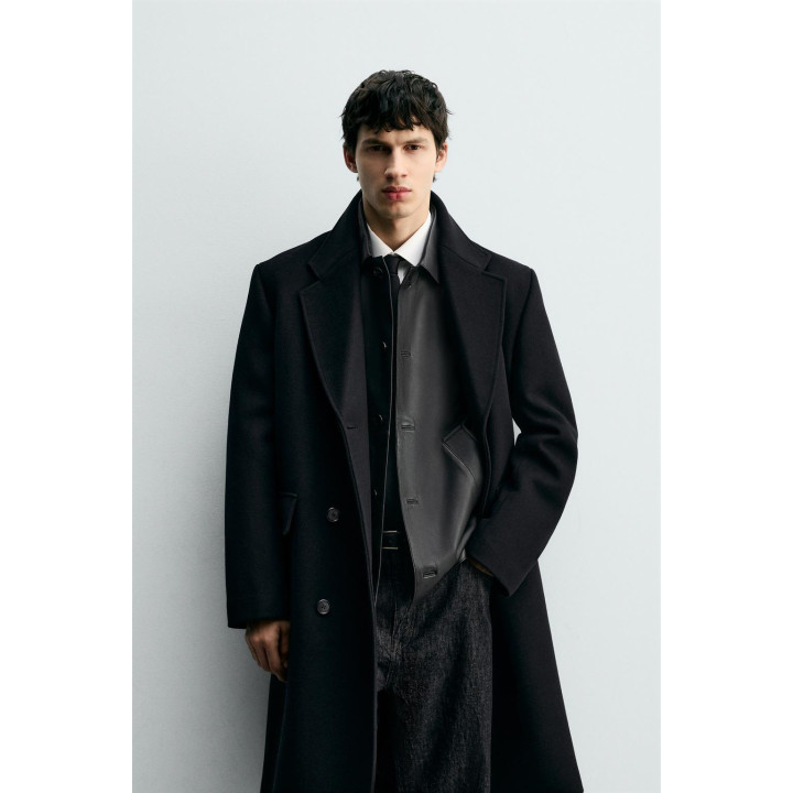 ДВУБОРТНОЕ ПАЛЬТО ИЗ ШЕРСТИ