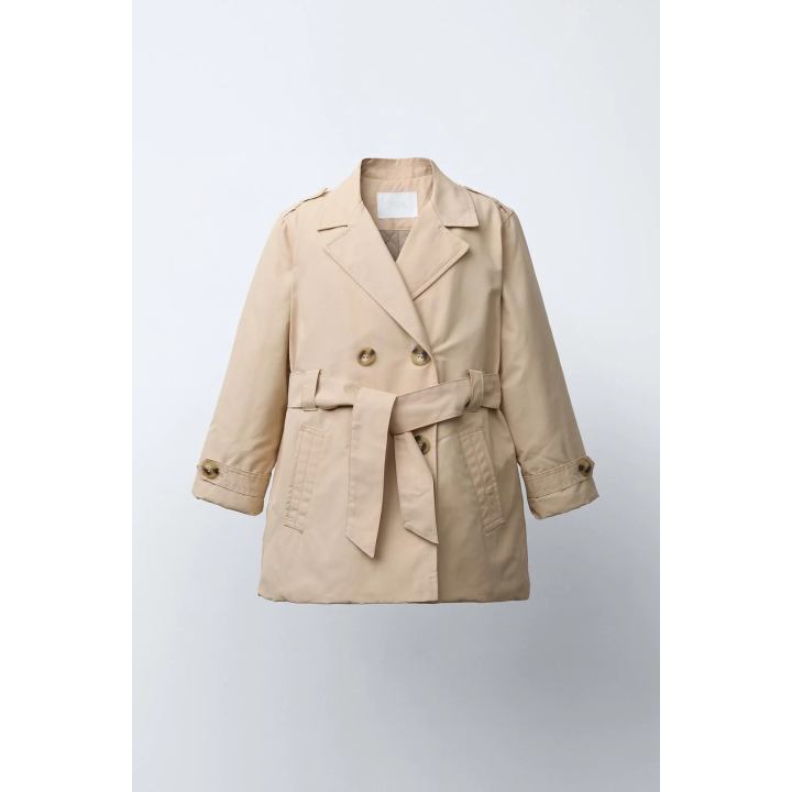 СТЕГАНЫЙ ТРЕНЧ С ПОЯСОМ