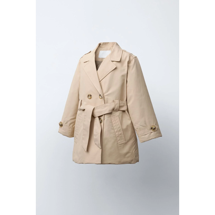 СТЕГАНЫЙ ТРЕНЧ С ПОЯСОМ