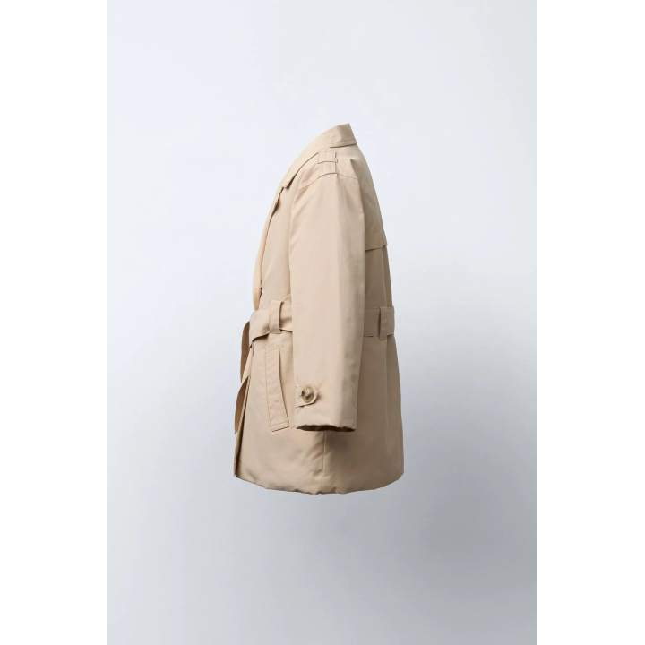 СТЕГАНЫЙ ТРЕНЧ С ПОЯСОМ