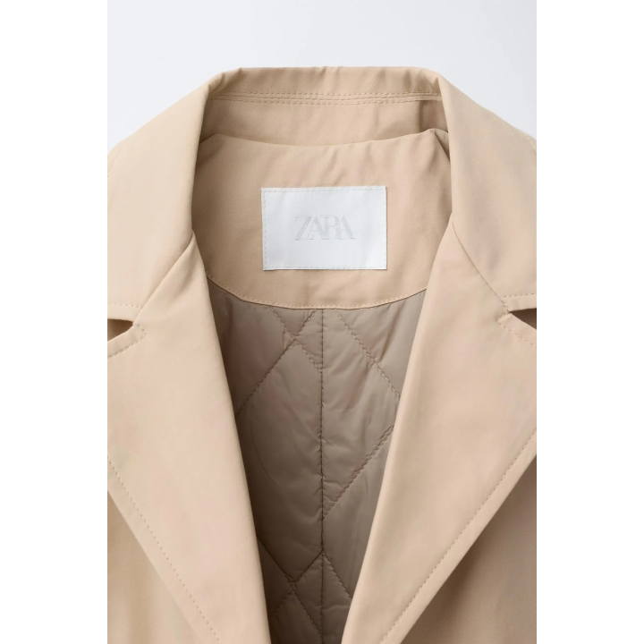 СТЕГАНЫЙ ТРЕНЧ С ПОЯСОМ