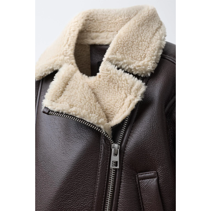 КУРТКА-ДУБЛЕНКА В БАЙКЕРСКОМ СТИЛЕ