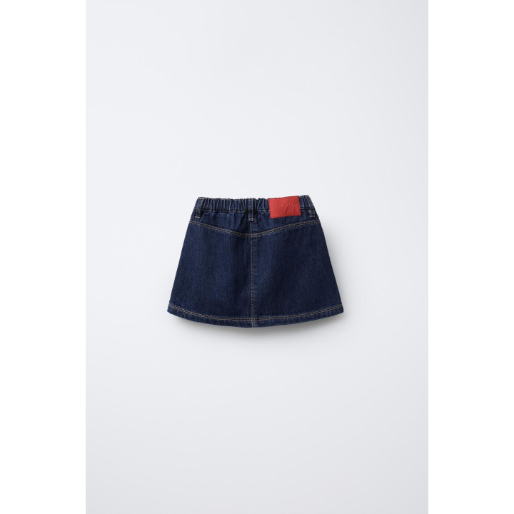 ДЖИНСОВАЯ ЮБКА С ВЫШИТЫМИ ЦВЕТАМИ