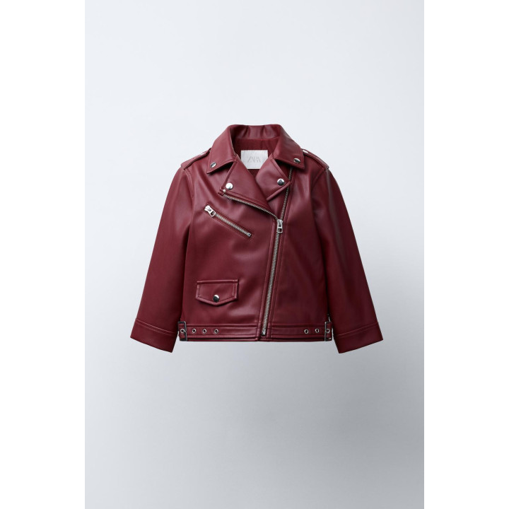 КУРТКА ИЗ ИСКУССТВЕННОЙ КОЖИ С ПРЯЖКАМИ