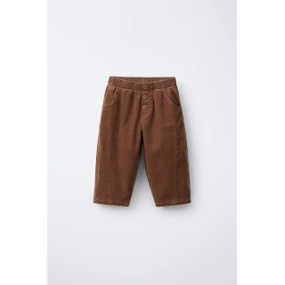 ВЕЛЬВЕТОВЫЕ БРЮКИ С ПУГОВИЦАМИ НА ПОДКЛАДКЕ