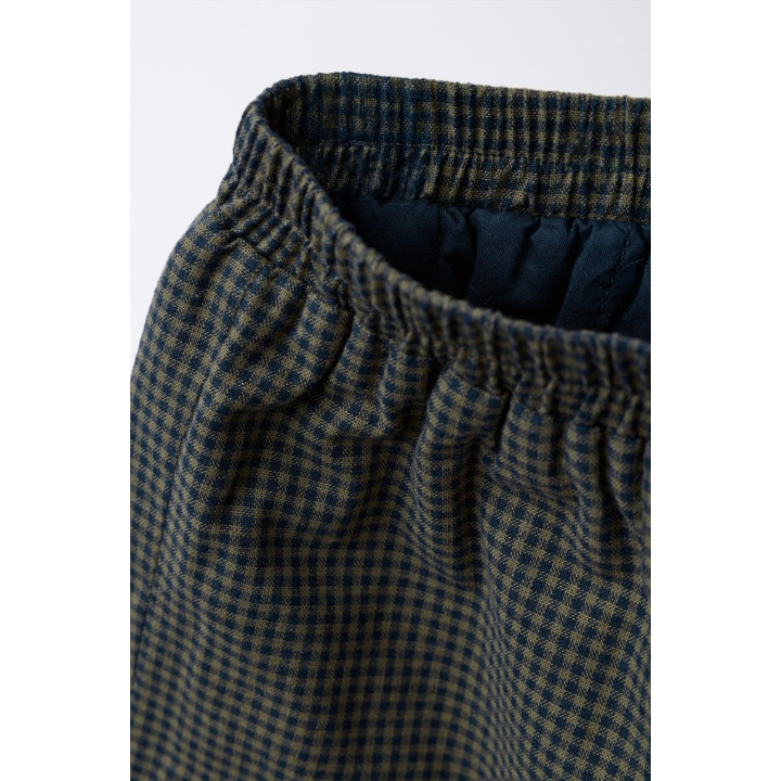 СТЕГАНЫЕ БРЮКИ В КЛЕТКУ ВИШИ