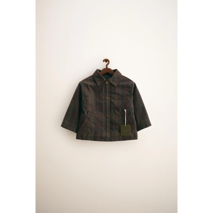 Куртка с клетчатым восковым покрытием zara timeless