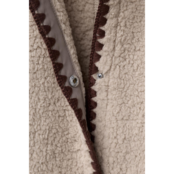 Флисовый комбинезон с контрастной отделкой