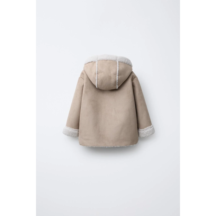 КУРТКА-ДУБЛЕНКА С КАПЮШОНОМ