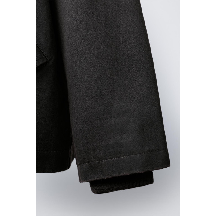 КУРТКА С ВОЩЕНЫМ ПОКРЫТИЕМ И ВОРОТНИКОМ ПОД КОЖУ