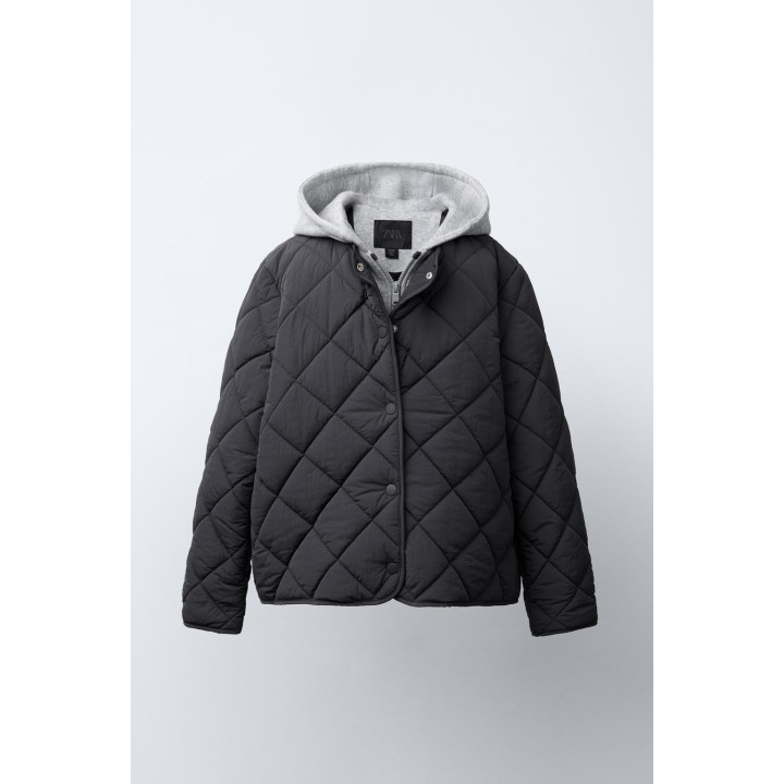 СТЕГАНАЯ КУРТКА, ТОЛСТОВКА С КАПЮШОНОМ