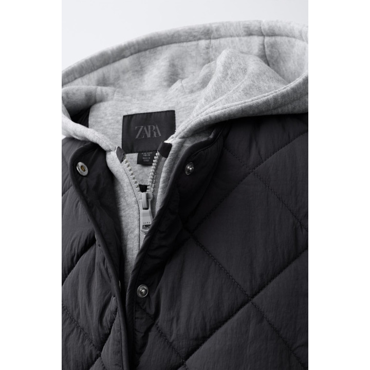 СТЕГАНАЯ КУРТКА, ТОЛСТОВКА С КАПЮШОНОМ