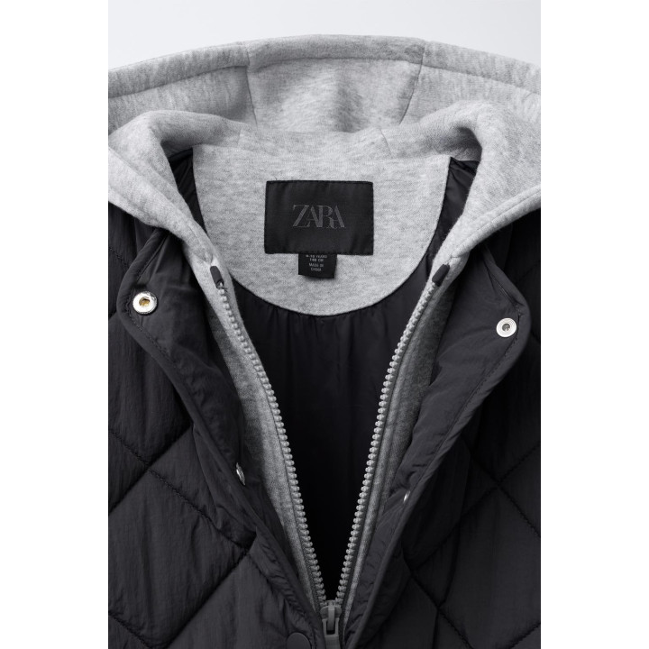 СТЕГАНАЯ КУРТКА, ТОЛСТОВКА С КАПЮШОНОМ