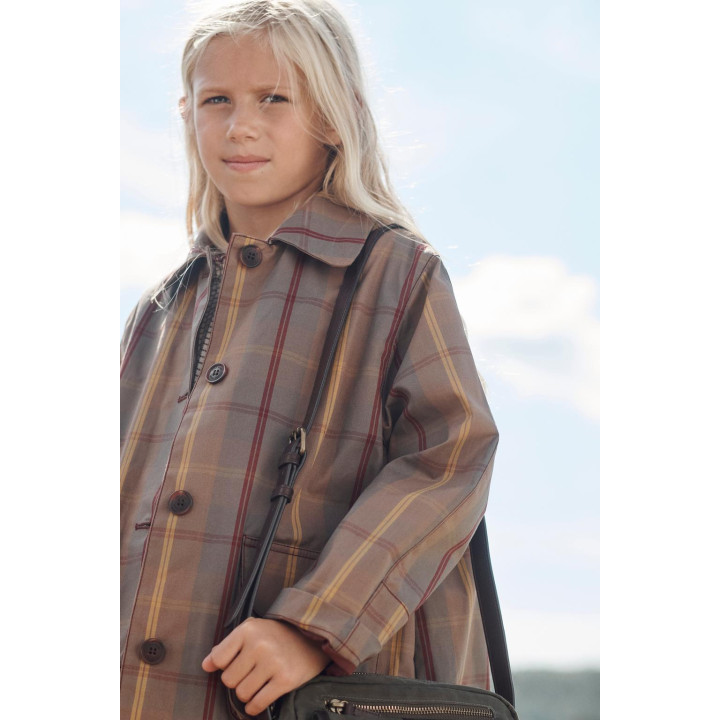 Плащ с восковым покрытием в клетку limited edition