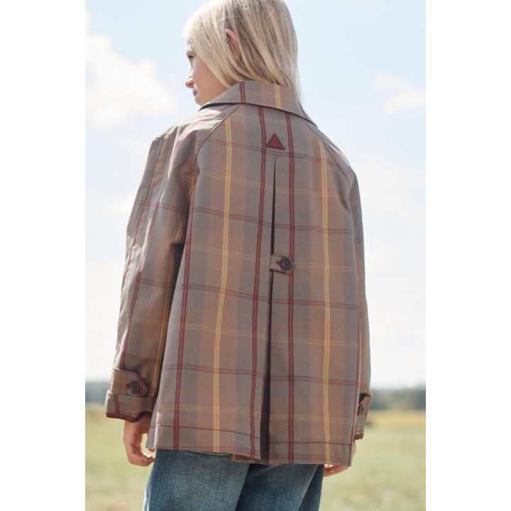 Плащ с восковым покрытием в клетку limited edition