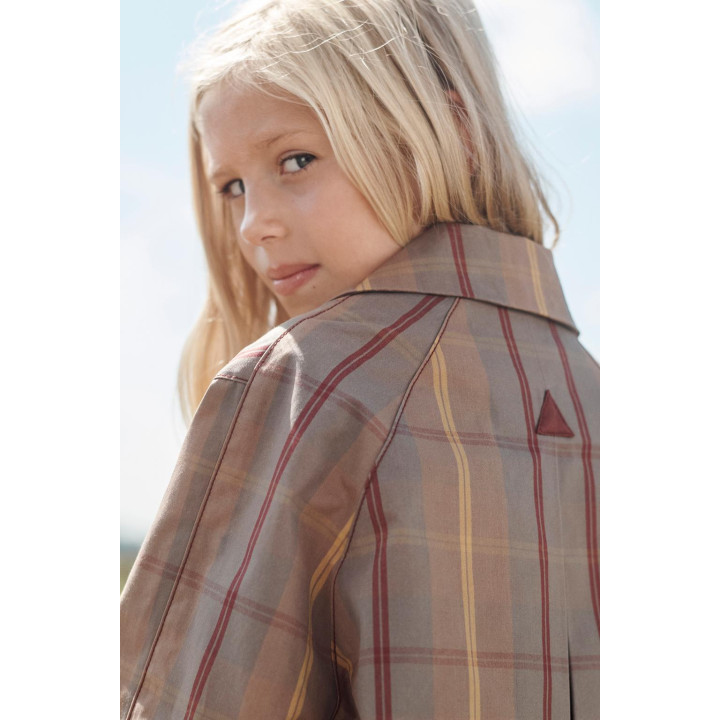 Плащ с восковым покрытием в клетку limited edition