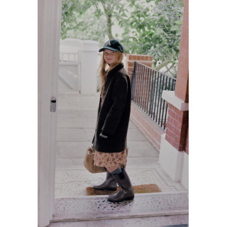 ПАЛЬТО ИЗ ШЕРСТЯНОЙ ТКАНИ В КЛЕТКУ