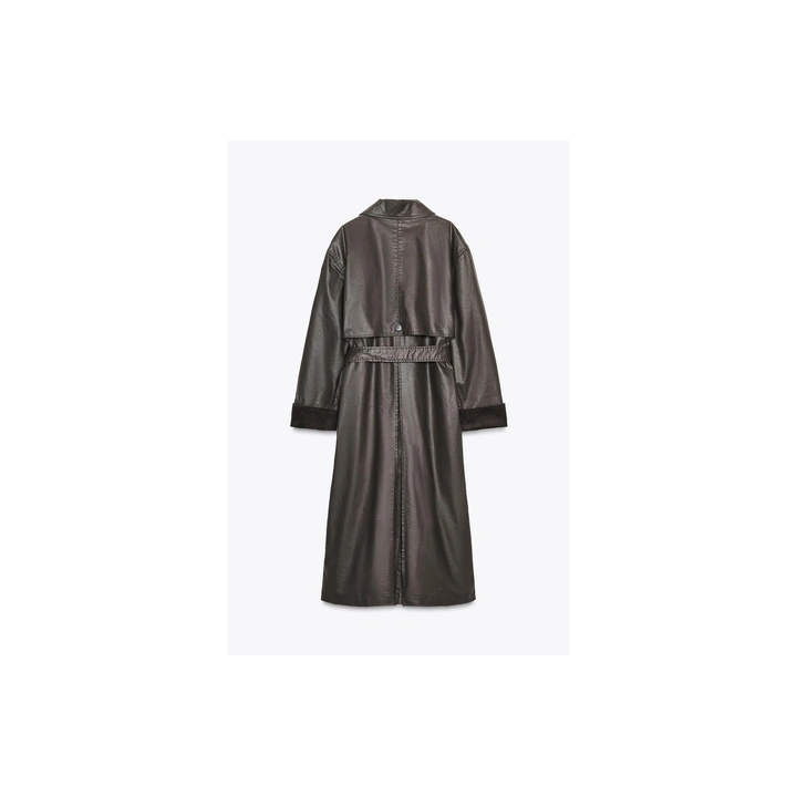 ВОЩЕНЫЙ ТРЕНЧ С ВЕЛЬВЕТОВЫМИ МАНЖЕТАМИ