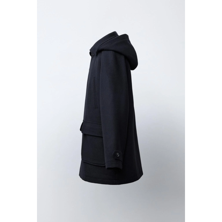 ПАЛЬТО ИЗ СИНТЕТИЧЕСКОЙ ШЕРСТИ С КАПЮШОНОМ