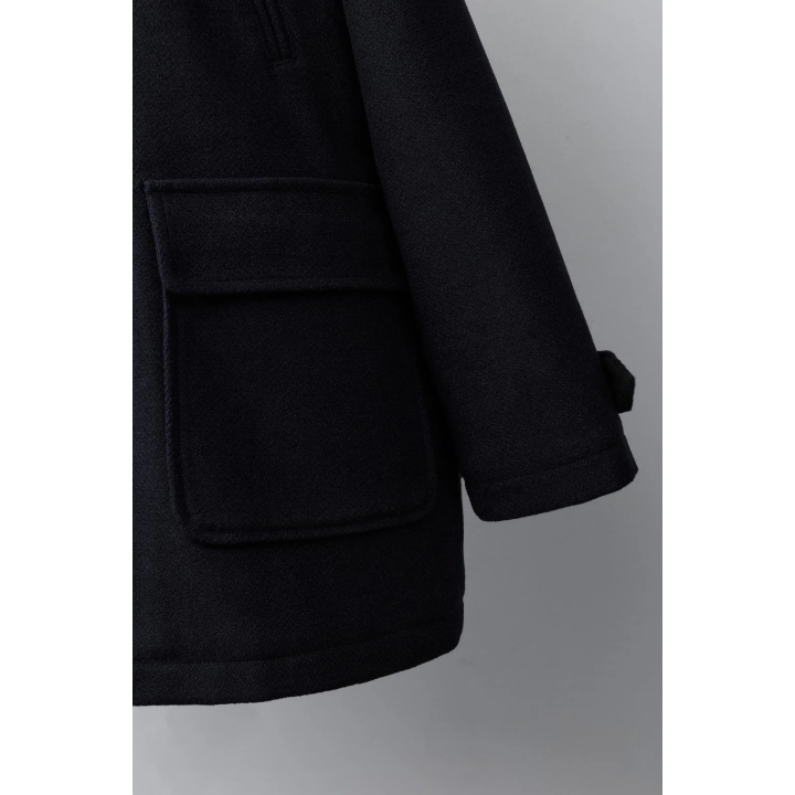 ПАЛЬТО ИЗ СИНТЕТИЧЕСКОЙ ШЕРСТИ С КАПЮШОНОМ