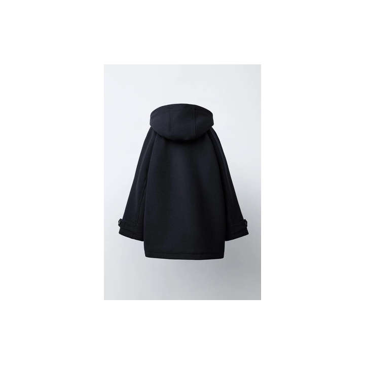 ПАЛЬТО ИЗ СИНТЕТИЧЕСКОЙ ШЕРСТИ С КАПЮШОНОМ