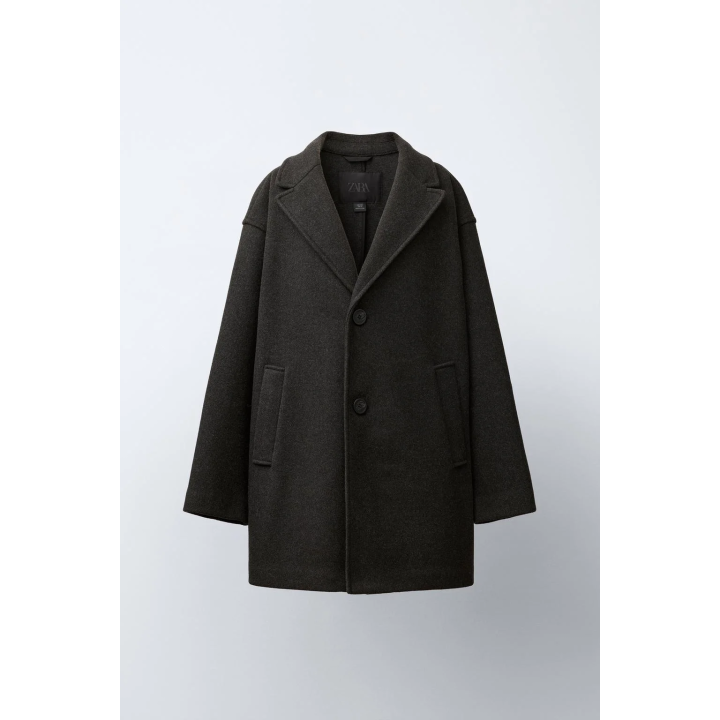 ДЛИННОЕ ПАЛЬТО ИЗ СИНТЕТИЧЕСКОЙ ШЕРСТИ