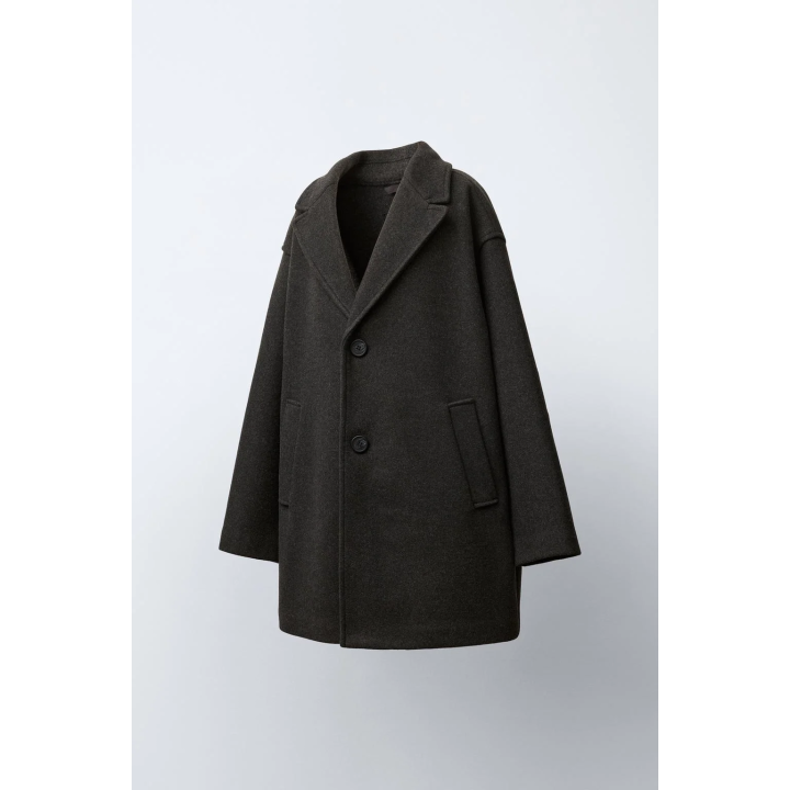 ДЛИННОЕ ПАЛЬТО ИЗ СИНТЕТИЧЕСКОЙ ШЕРСТИ