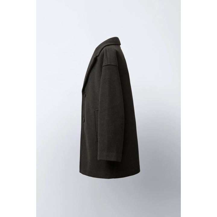 ДЛИННОЕ ПАЛЬТО ИЗ СИНТЕТИЧЕСКОЙ ШЕРСТИ