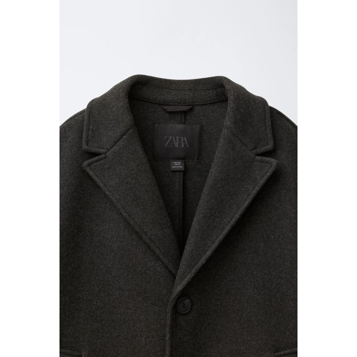 ДЛИННОЕ ПАЛЬТО ИЗ СИНТЕТИЧЕСКОЙ ШЕРСТИ