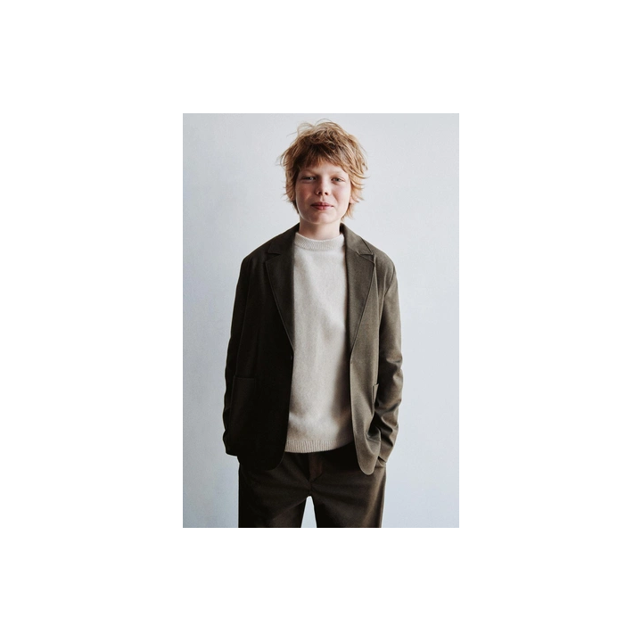 ФЛАНЕЛЕВЫЙ КОСТЮМНЫЙ БЛЕЙЗЕР