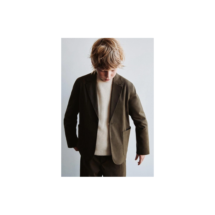 ФЛАНЕЛЕВЫЙ КОСТЮМНЫЙ БЛЕЙЗЕР