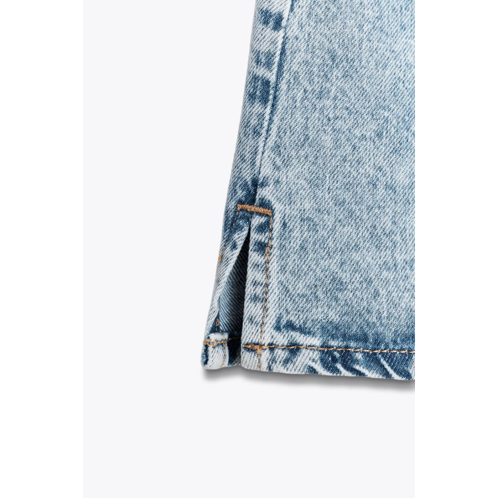 ДЖИНСОВЫЕ ШОРТЫ Z1975 С ВЫСОКОЙ ПОСАДКОЙ И ПЕРЕКРЕСТНОЙ ТАЛИЕЙ