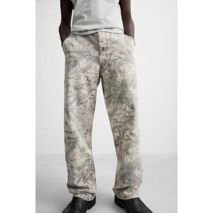 БРЮКИ КАРГО С АБСТРАКТНЫМ ПРИНТОМ