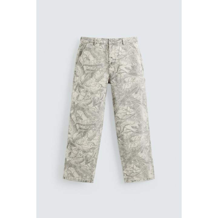 БРЮКИ КАРГО С АБСТРАКТНЫМ ПРИНТОМ