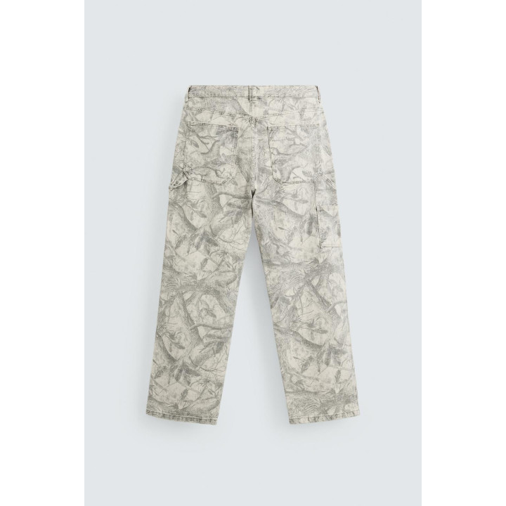 БРЮКИ КАРГО С АБСТРАКТНЫМ ПРИНТОМ