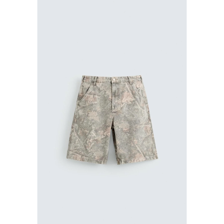 БЕРМУДЫ RELAXED FIT С АБСТРАКТНЫМ ПРИНТОМ