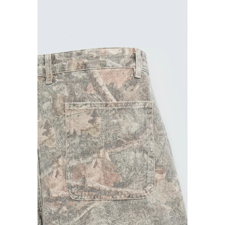 БЕРМУДЫ RELAXED FIT С АБСТРАКТНЫМ ПРИНТОМ