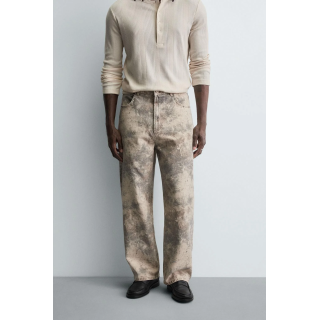 Брюки свободного кроя с абстрактным принтом