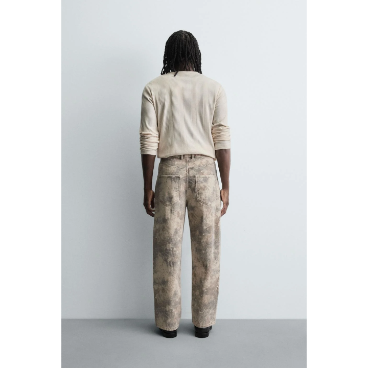 Брюки свободного кроя с абстрактным принтом