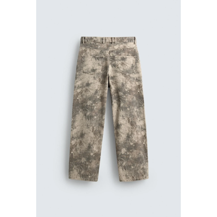 Брюки свободного кроя с абстрактным принтом