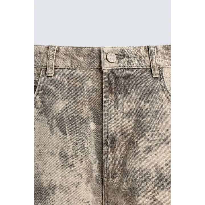 Брюки свободного кроя с абстрактным принтом